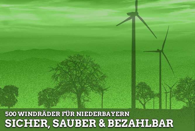 500 Windräder für Niederbayern